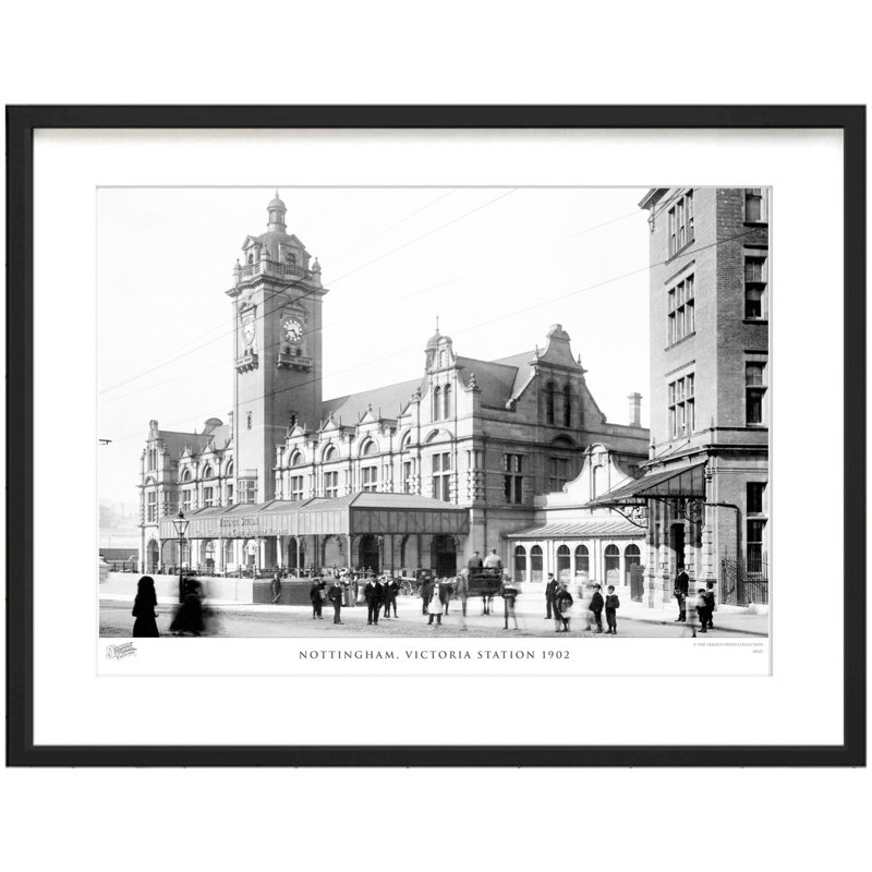 Nottingham, Victoria Station 1902 - Single Picture Frame Print, 40cm H x 50cm W x 2.3cm D