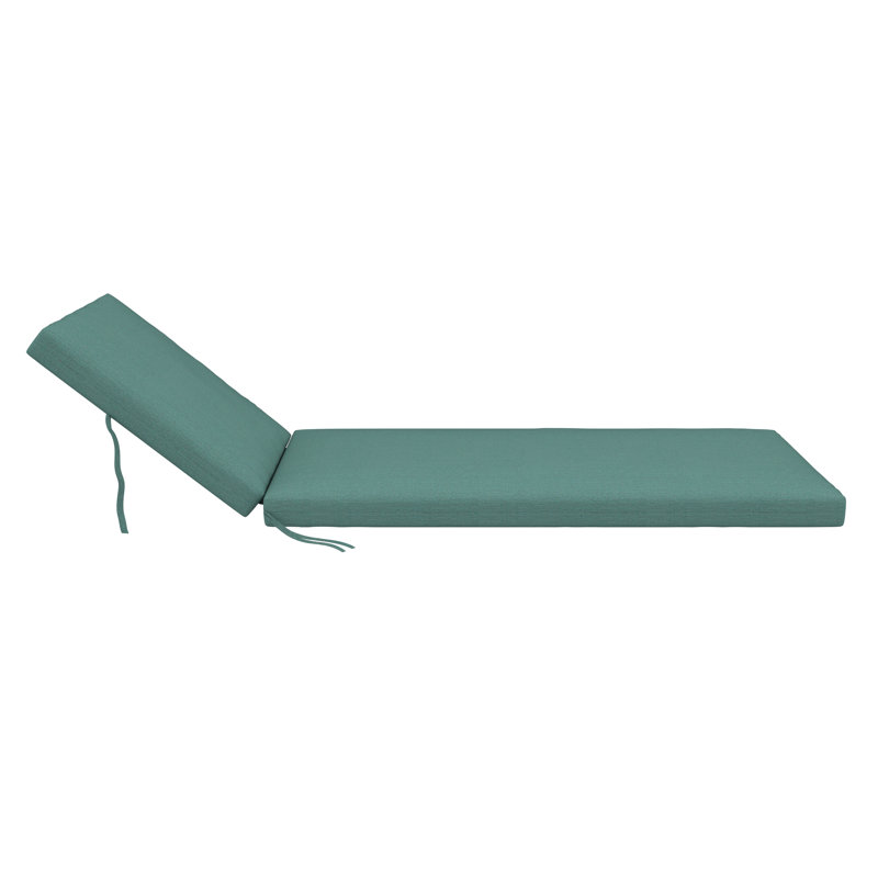Amala Sunbrella® Outdoor Chaise Lounge Cushion, 23" x 29"/25" x 47" , Cast Breeze Sunbrella® Plainweave