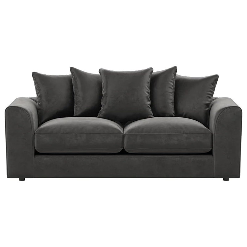 3 Seater Velvet Sofa, Grey