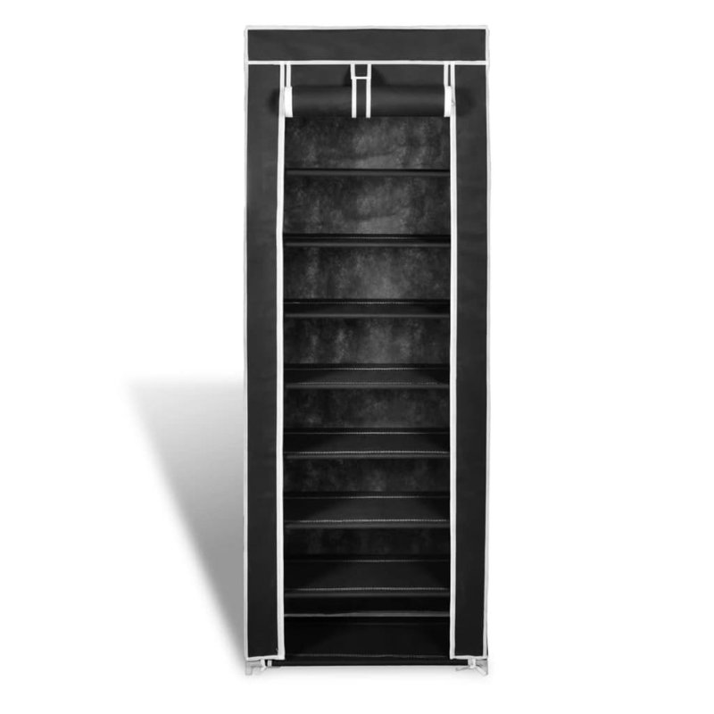 20 Pair Flip Down Shoe Storage, Black