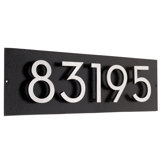 Floating Modern 4" Number Horizontal Address Plaque (5 Digits)