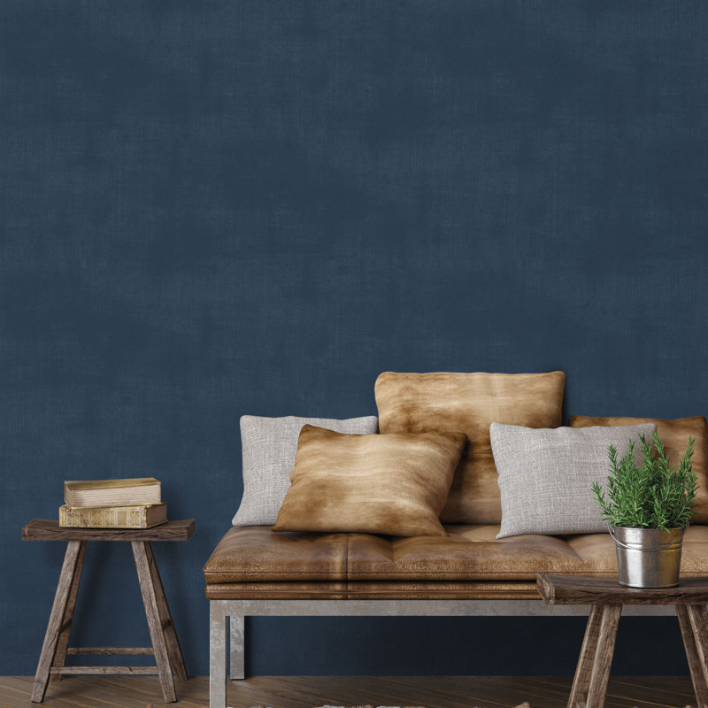 Deljanka 1000cm x 53cm Textured Non-Pasted Roll, Navy