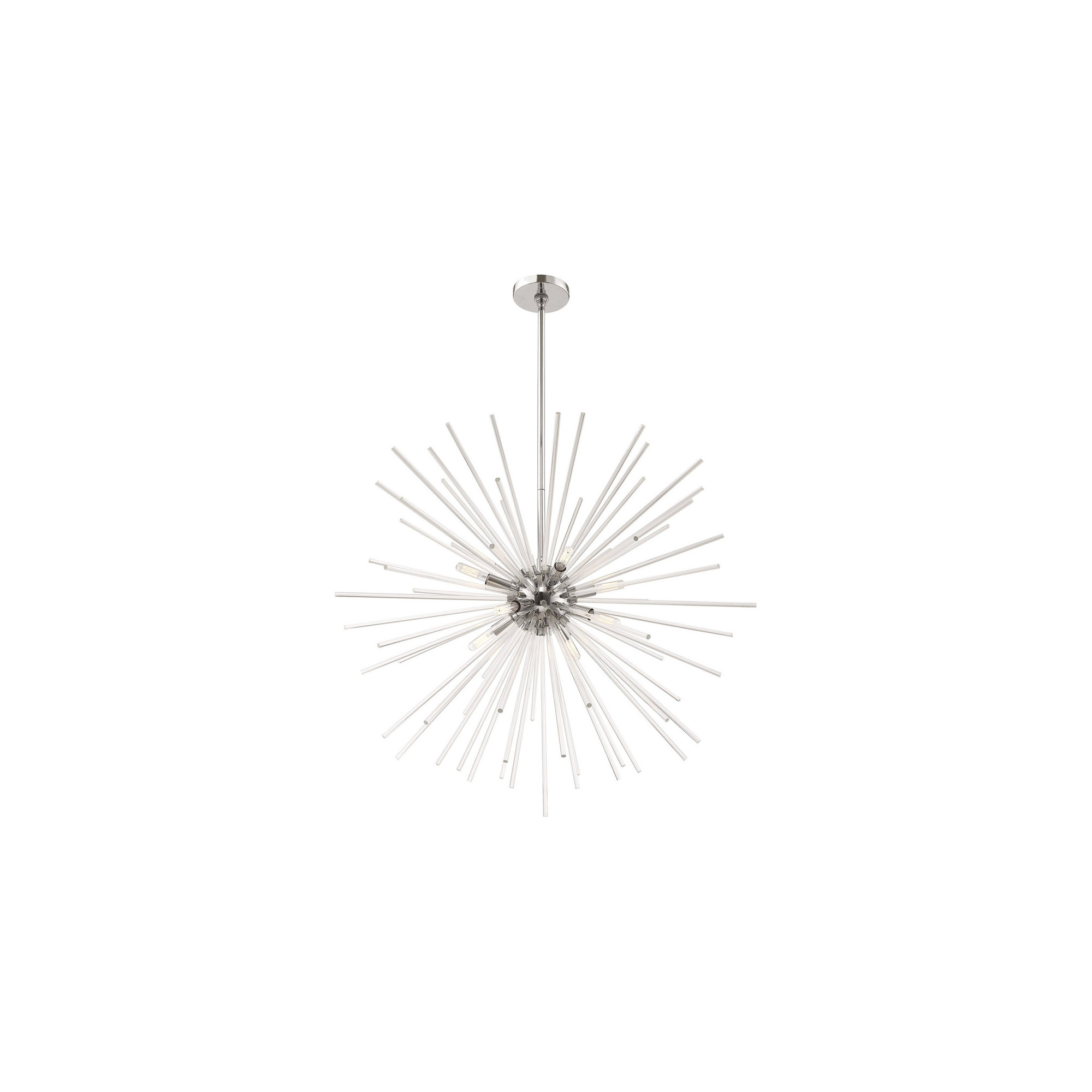Ryzen 6 - Light Metal Dimmable Sphere Chandelier, 13" H x 20" W x 19" D, Polished Chrome