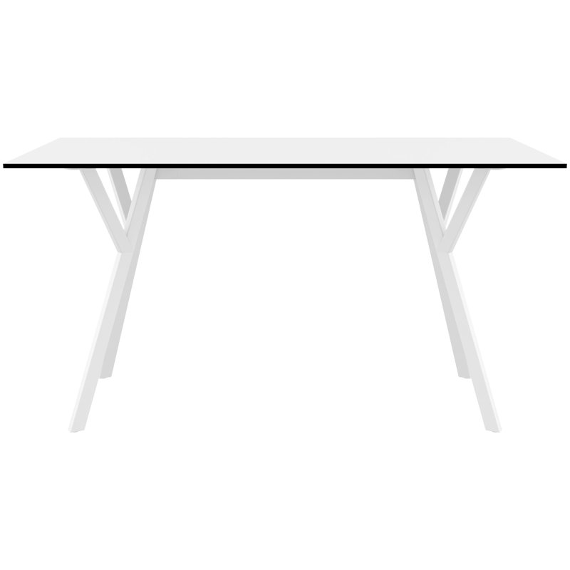 Table de salle à manger Pontus, L 31,5 po x L 55 po x H 29,5 po, Blanc
