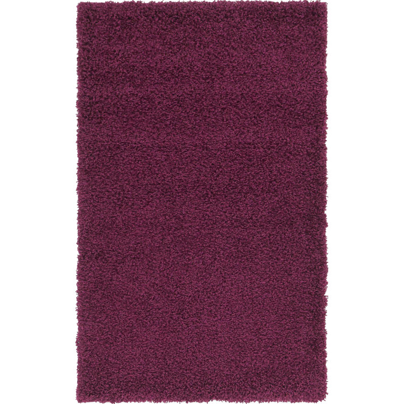 Tapis mauve aubergine Capwell, Rectangle 2 pi x 3 pi 1 po