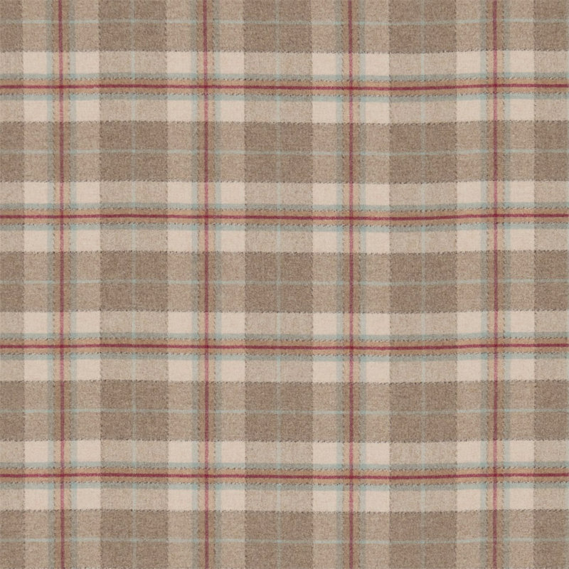 Milton Fabric, Cherry/Biscuit