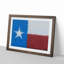 Painted Texas Flag in Abstract - Picture Frame Painting Print-55735094-55735095