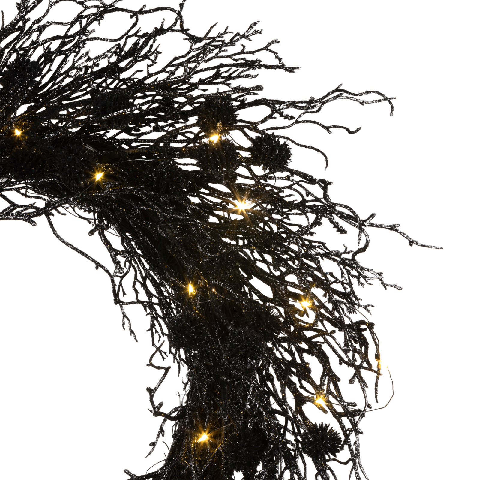 24in. Halloween Deadwood Wreath with LED Lights