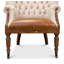 Welsh Leather Tufted Wingback Chair