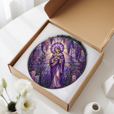Stained Glass Stained Glass Window Panel，12"H