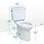 Drake® 1.6 GPF Elongated Two-Piece Toilet with Tornado Flush (Seat Not Included)-89612325-61220391