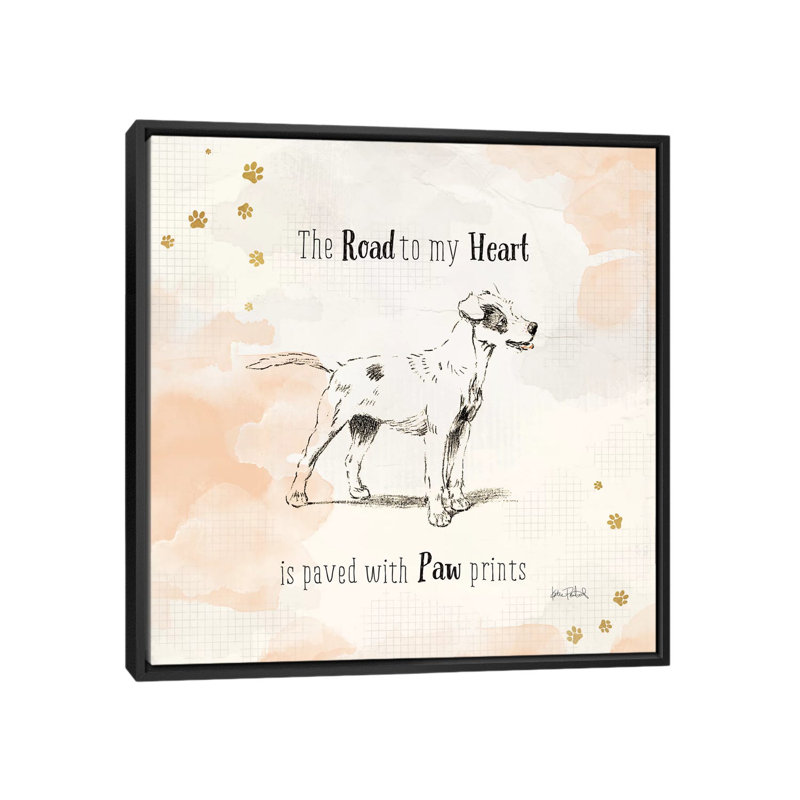 « fourrure friends i », impression sur toile, H 18 po x l 18 po x P 1,5 po, Toile avec cadre noir, Pas de tapis