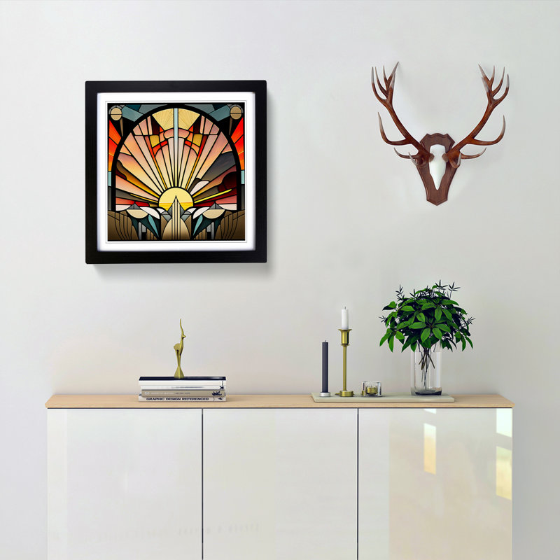 Single Picture Frame Print on Wood, Black