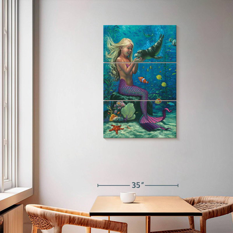 Kelan Mermaid's Special Friends, 57" H x 36" W