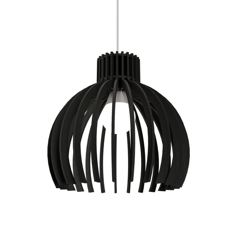 Stecche Di Legno 1 - Light Pendant, 8.66" H x 8.46" W x 8.46" D, Charcoal