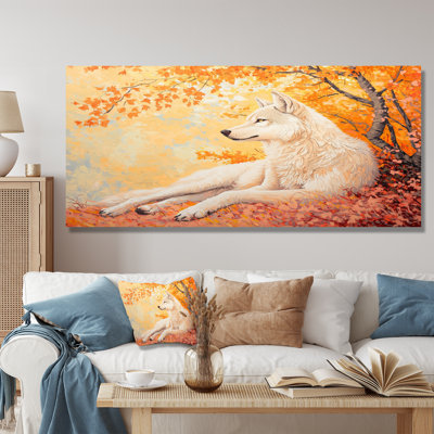«Blooming Wolf At Sunset II», art mural en métal, reproduction de loup