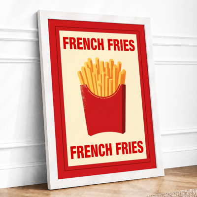 French Fries Poster Retro - Framed Print