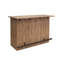 Table de comptoir de bar autoportante, porte-bouteilles, tablette en bois brun