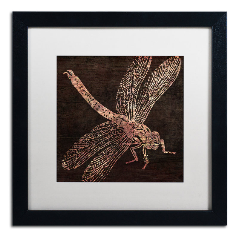 «Dragonfly» par Jadaya, impression encadrée, H 16 po x l 16 po x P 0,5 po, Blanc