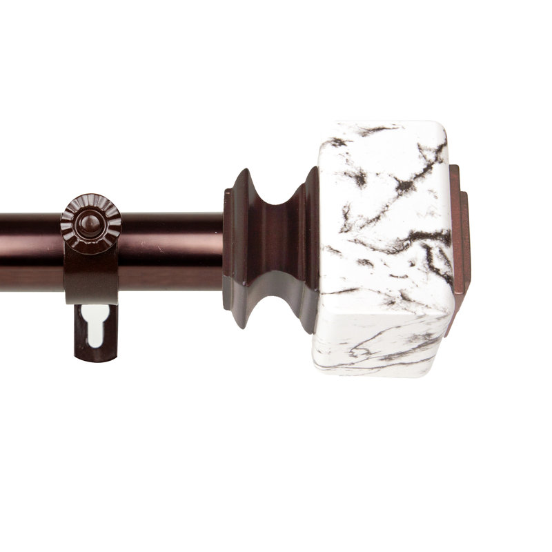 Tringle à rideaux simple réglable 1 po Braynon, H 2,5 po x l 120 po x P 3,63 po, Bronze