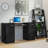 Latitude Run Compact Desk 43" + Ladder Shelf Standing Bookcase-190286407