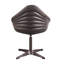 Siège en cuir ébène avec fonction pivotante - Tabouret polyvalent et élégant pour divers espaces
