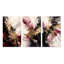 Or et rouge fluides fusion I - ensemble abstrait d'art mural encadré de 3 - ensemble de toiles pour la décoration de salon-207606000-207605772