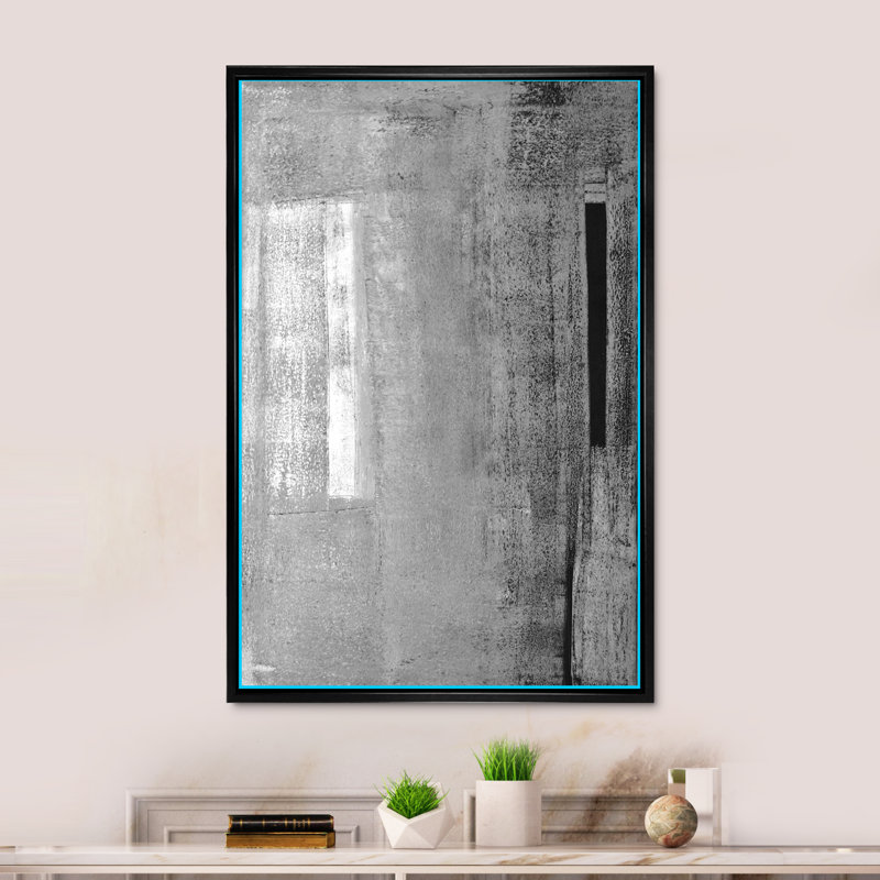Art moderne gris et bleu II 2FL47789, Noir, H 20 po x l 12 po x P 1 po