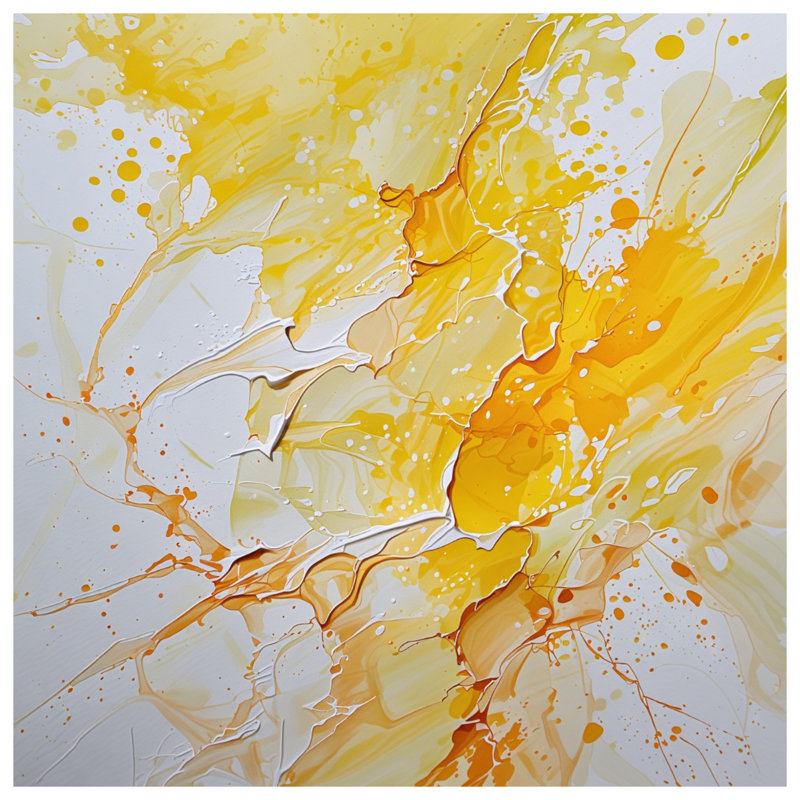 Édredon jaune moderne Splash Bedding, Lit simple