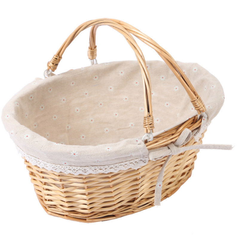 Panier de pique-nique en osier Nolene, service pour 1 personne
