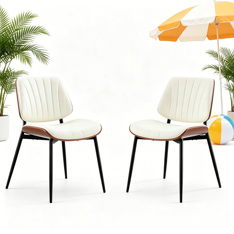Upholstered Side Chair in White