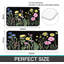 Tapis de cuisine noir 2 pièces aquarelle Wildflower