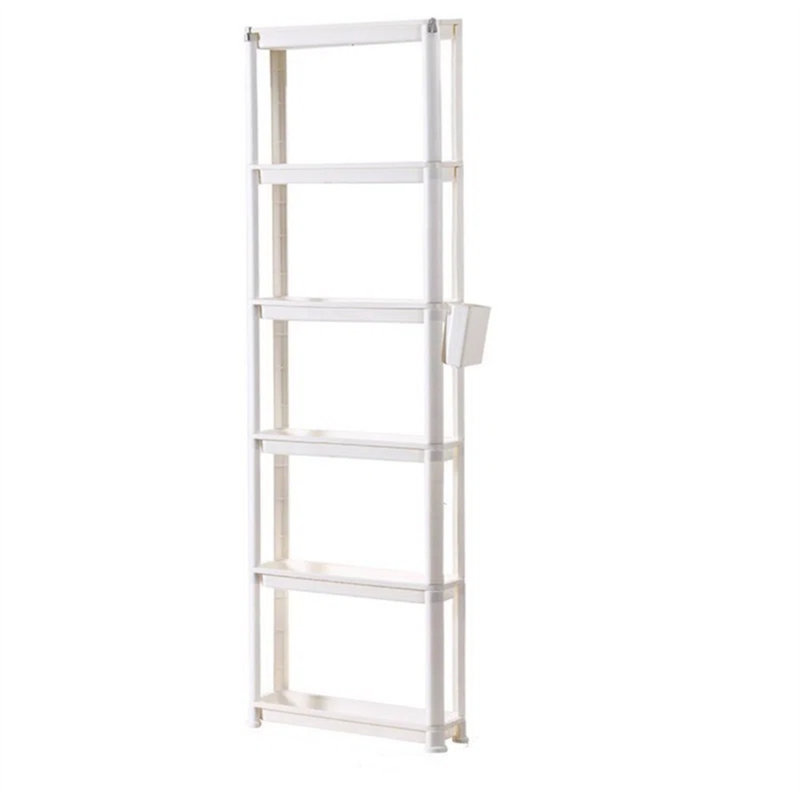 Chariot de rangement roulant à 6 niveaux - Organisateur en plastique multi-usage avec roues, H 57 po x l 16,35 po x P 3,54 po