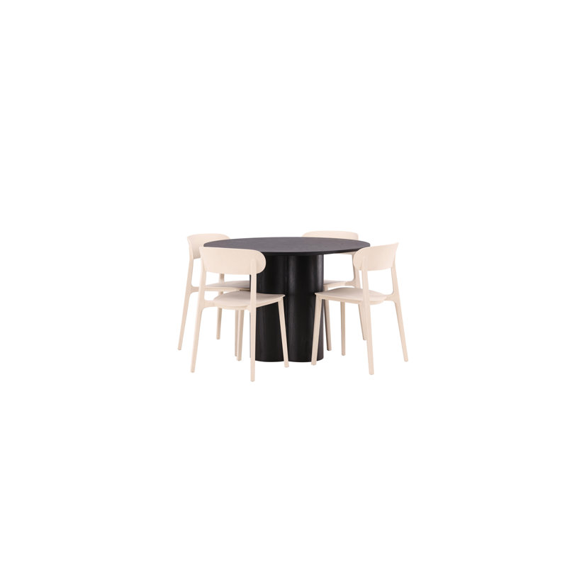 Sonoma 4 -Person Dining Set, Black