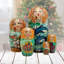 5 Piece Dolphins Coastal Matreshka Nesting Dolls Set