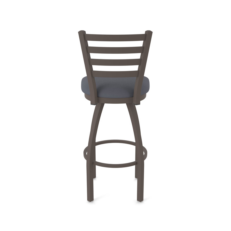 Jackie Swivel Stool, Vinyl-Canter Storm, Bronze, Bar Stool (30" Seat Height)