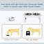 Mangeoire pour chien surélevée de 6 po pour petits chiots / animaux de compagnie, cadre en bois blanc avec bols en acier inoxydable