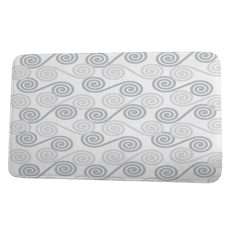 Tapis de bain Lowman Curl, l 24 po x L 36 po, Gris
