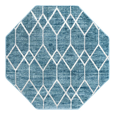Tapis bleu / ivoire Jolette