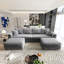 Canapé modulaire surdimensionné en velours côtelé 7 places-1961665354