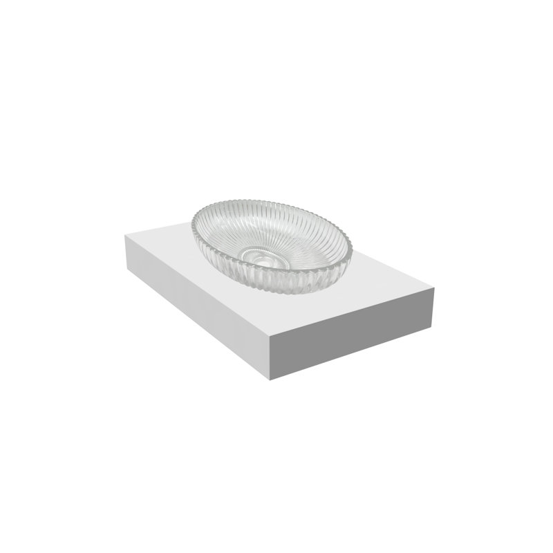 Lavabos vasques décoratives ovales 21 "avec base blanche 36" Lucine, Transparent