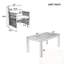 Ensemble de table de salle à manger 5 pièces en bois avec 4 fauteuils en rotin-1075612264