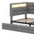 Upholstered Daybed With Storage Drawers And Charging Station, Day Bed Frame With LED Lights And Storage Headboard-1792020290