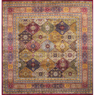 Baku Hand Knotted Wool Oriental Area Rug in Orange/Beige/Brown