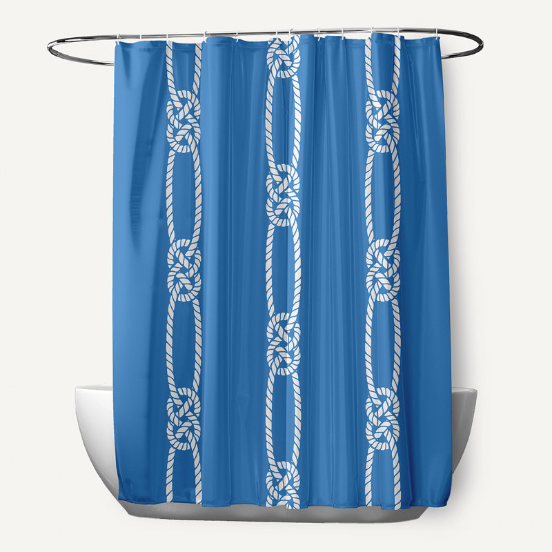 Rideau de douche simple Tom Foolery, bleu