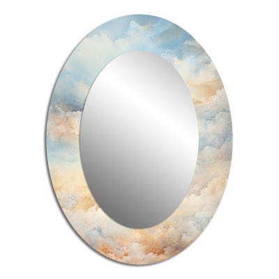 Heavenly Horizons - Landscapes Oval Decorative Mirror On Metal
