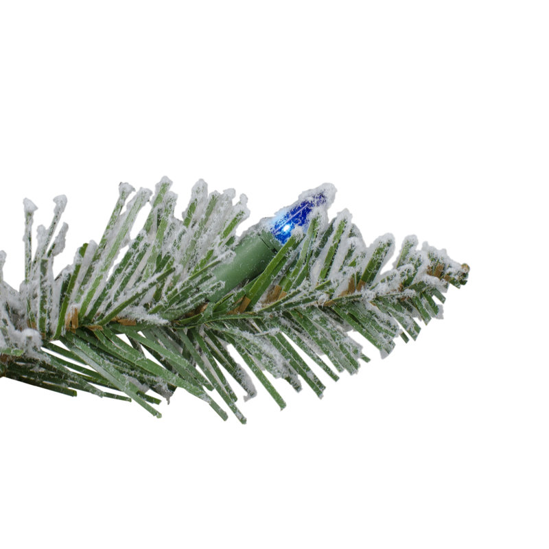 Couronne de Noël artificielle pré-éclairée en pin, Multi