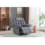 Light Grey Classic Manual Recliner With Soft Padded Headrest And Armrest-2019656872