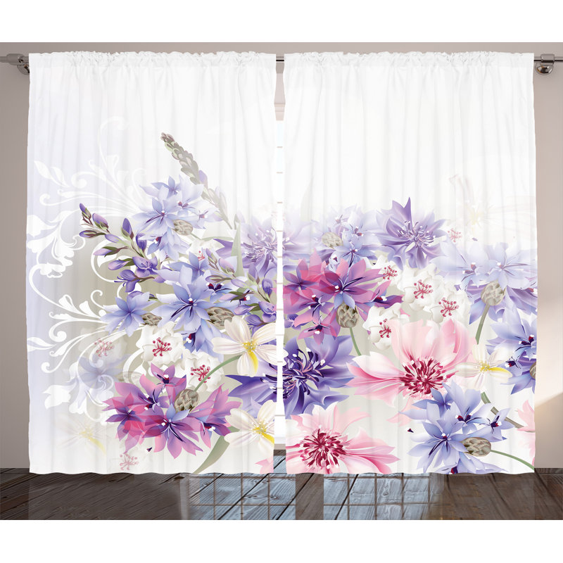Cabarita Semi Sheer Curtain Pair, 54" W x 84" L