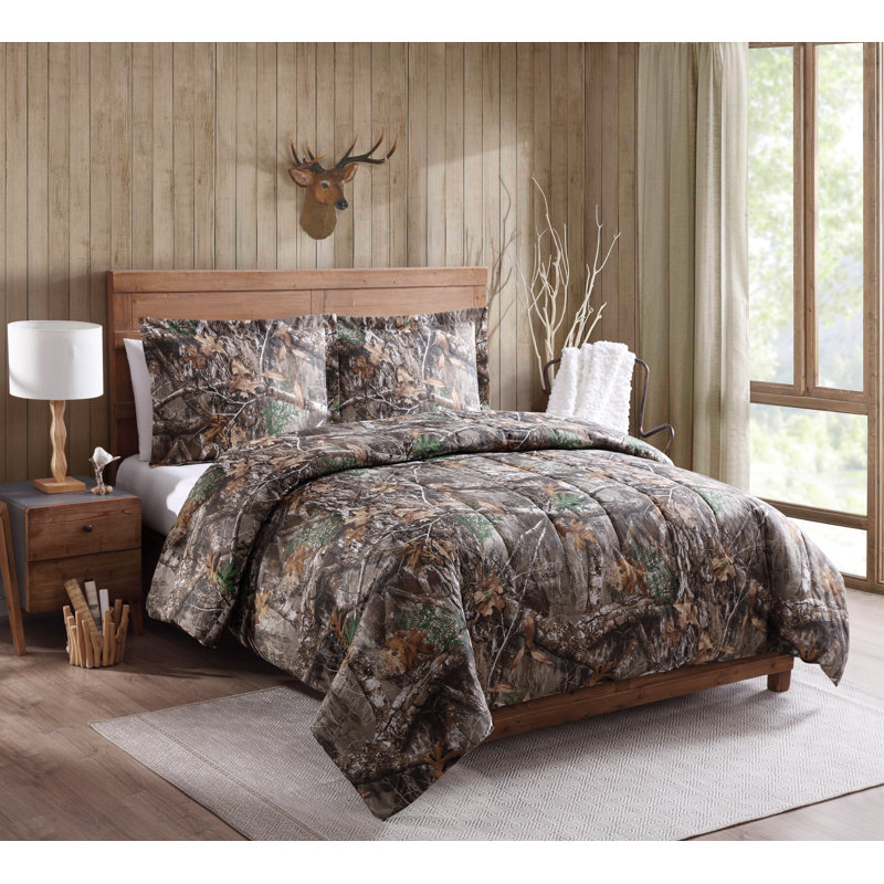 Rustic Cotton Blend No Camouflage Comforter, Queen